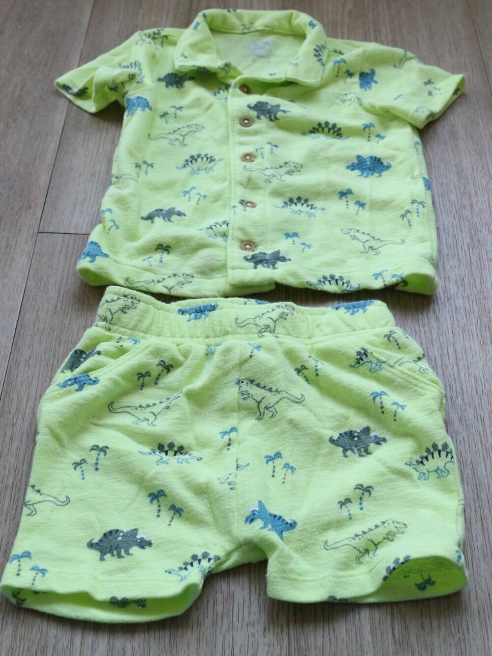 Garanimals Toddler Boys Terry Cloth Dino Set Summer Beachy Size 24M